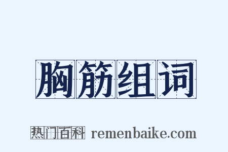 胸筋组词是什么意思的图片